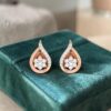 Gorgeous 0.62 Cts Round Brilliant F/VS1 Diamonds Stud Earrings In 14K Rose Gold