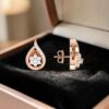 Gorgeous 0.62 Cts Round Brilliant F/VS1 Diamonds Stud Earrings In 14K Rose Gold