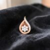 Gorgeous 0.62 Cts Round Brilliant F/VS1 Diamonds Stud Earrings In 14K Rose Gold