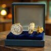 E-273 (17) Pave 0.90 Cts Round Brilliant F/VS1 Diamonds Channel Set Stud Earrings 14K Gold