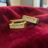 Pave 1.20 Cts Princess Shape F/VS1 Diamonds Invisible Set Hoop Earrings 18K Gold