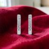 E-282 (6) 0.26 Cts Round Brilliant F/VS1 Diamonds Clip-On Hoop Earrings In 18K White Gold