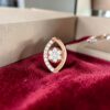Beautiful 1/2 Cts Round Brilliant F/VS1 Diamonds Stud Earrings In 14K Rose Gold