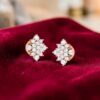 Gorgeous 1.20 Cts Round Brilliant F/VS1 Diamonds Stud Earrings In 14K Rose Gold