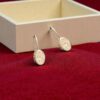 GIA Certified 5 Cts Oval Shape F/VS1 Diamonds Bezel Set Drop Earrings 18K Gold