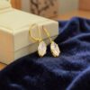 E-301 (22) GIA Certified 3 Cts Marquise Shape Diamonds Leverback Drop Earrings In 18K Gold