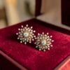 GIA Certified 1.72 Cts Round Brilliant F/VS1 Diamonds Stud Earrings In 14K Gold