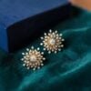 GIA Certified 1.72 Cts Round Brilliant F/VS1 Diamonds Stud Earrings In 14K Gold