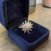 Stunning 1/2 Cts Round Brilliant F/VS1 Diamonds Sunburst Ring In 14K Yellow Gold