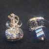 Pave 0.72 Carats Round Brilliant Cut Diamonds Halo Stud Earrings In 585 14K Gold