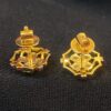 Stunning 1 Carats Round Brilliant Cut Natural Diamonds Stud Earrings In 18K Gold