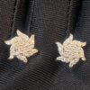 Pave 0.95 Carats Round Brilliant Cut Diamonds Sun Rays Stud Earrings In 18K Gold