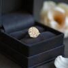 E-809 (14) GIA Certified 1 Carats F/VS1 Round Brilliant Diamond Men's Stud Earring 14K Gold