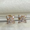 ER-B-442 (3333) 0.59 Cts Round Brilliant Cut Natural Diamonds Stud Earrings In 14K Rose Gold