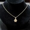 Beautiful 0.72 Cts Round Brilliant F/VS1 Diamonds Floral Necklace 18K White Gold
