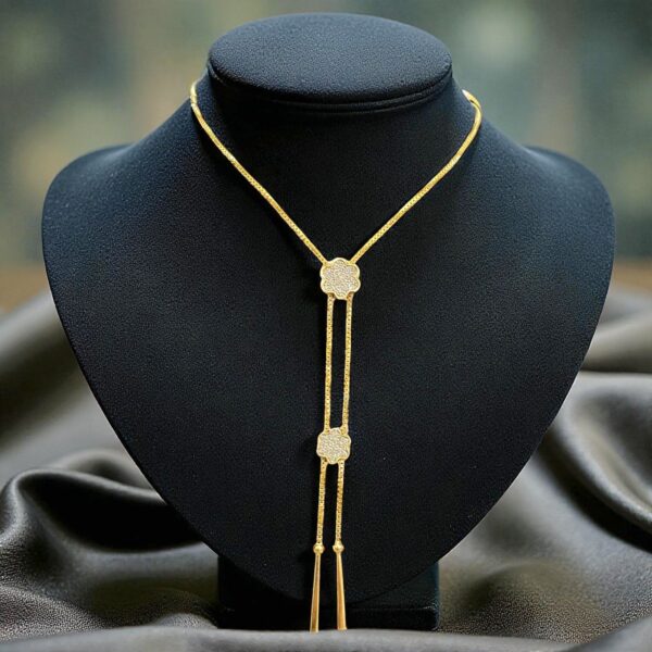 Stunning 0.55 Cts Round Brilliant Cut F/VS1 Diamonds Necklace in 14K Yellow Gold