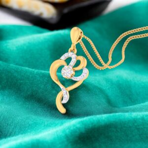 1/2 Cts F/VS1 Round Brilliant Cut Natural Diamonds Necklace Fine 14K Yellow Gold