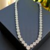 N-075 (25) Pave 5.04 Cts F/VS1 Round Brilliant Cut Diamonds Half Eternity Necklace 14K Gold