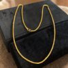 Stunning Dubai Unisex Box Chain Necklace In Hallmark 22Karat Yellow Gold