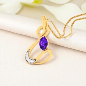 Gorgeous 0.20 Cts F/VS1 Round Brilliant Cut Diamonds Necklace 14K Yellow Gold