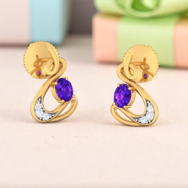 Classy 0.28 Cts F/VS1 Round Brilliant Cut Diamonds Stud Earrings 14K Yellow Gold