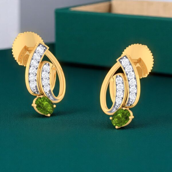 Pave 0.65 Cts F/VS1 Round Brilliant Cut Natural Diamonds Stud Earrings 14K Gold