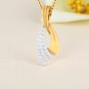 N-086 (10) Stunning 1/2 Cts F/VS1 Round Brilliant Cut Diamonds Necklace in 14K Yellow Gold