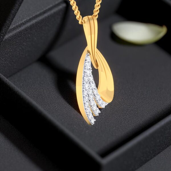N-086 (9) Stunning 1/2 Cts F/VS1 Round Brilliant Cut Diamonds Necklace in 14K Yellow Gold