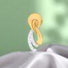 0.60 Cts F/VS1 Round Brilliant Cut Diamonds Screw Stud Earrings 14K Yellow Gold