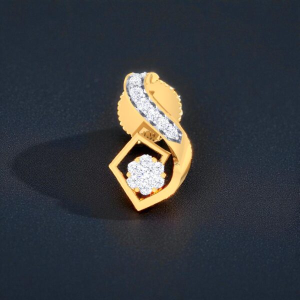 N-088-E (10) Classy 1/2 Cts Round Brilliant Cut F/VS1 Diamonds Stud Earrings 14K Yellow Gold