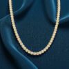 31.50 Cts F/VS1 Round Brilliant IGI Certified Diamonds Unisex Necklace 18K Gold