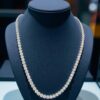 31.50 Cts F/VS1 Round Brilliant IGI Certified Diamonds Unisex Necklace 18K Gold