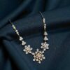 0.97 Cts Round Brilliant F/VS1 Diamonds Mangalsutra Necklace 18K Yellow Gold