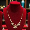 0.97 Cts Round Brilliant F/VS1 Diamonds Mangalsutra Necklace 18K Yellow Gold