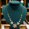 0.97 Cts Round Brilliant F/VS1 Diamonds Mangalsutra Necklace 18K Yellow Gold