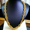 Classy Dubai Heavy Handmade Men's Link Chain Necklace In Fine 22K Yellow Gold