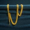 N-097 (19) Vintage Dubai Unisex Lotus Chain Necklace In Hallmark 22K Yellow Gold