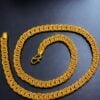 Stunning Dubai Unisex Intertwined Link Chain Necklace In 22Karat Yellow Gold