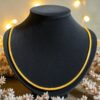 Exquisite Dubai Handmade Unisex Box Chain Necklace In Certified 22K Yellow Gold