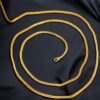 N-101 (14) Stylish Unisex Dubai Handmade Fox Chain Necklace In 916 Hallmark 22K Yellow Gold