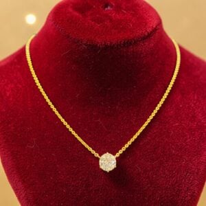 N-104 (20) GIA Certified 2 Cts Round Brilliant D/VVS1 Diamond Solitaire Necklace 18K Gold