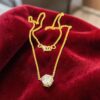 GIA Certified 2 Cts Round Brilliant D/VVS1 Diamond Solitaire Necklace 18K Gold