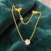 GIA Certified 2 Cts Round Brilliant D/VVS1 Diamond Solitaire Necklace 18K Gold