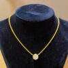 GIA Certified 2 Cts Round Brilliant D/VVS1 Diamond Solitaire Necklace 18K Gold