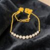 Stunning 0.50 Cts Round Brilliant F/VS1 Diamonds Ten-Stone Necklace In 18K Gold