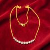 Stunning 0.50 Cts Round Brilliant F/VS1 Diamonds Ten-Stone Necklace In 18K Gold