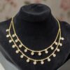 N-112 (17) 2.44 Carats Round Brilliant F/VS1 Diamonds Two-Strand Necklace 14K Yellow Gold