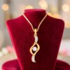 N-114 (7) Classy 0.30 Cts Round Brilliant F/VS1 Diamonds Pendant Necklace 14K Yellow Gold