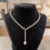 Gorgeous 2.10 ct Round Brilliant F/VS1 Diamonds Y-shape Tennis Necklace 14K Gold
