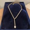 Gorgeous 2.10 ct Round Brilliant F/VS1 Diamonds Y-shape Tennis Necklace 14K Gold